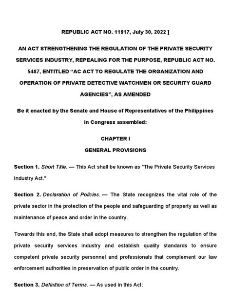 security guard creed philippines|Republic Act No. 11917 .